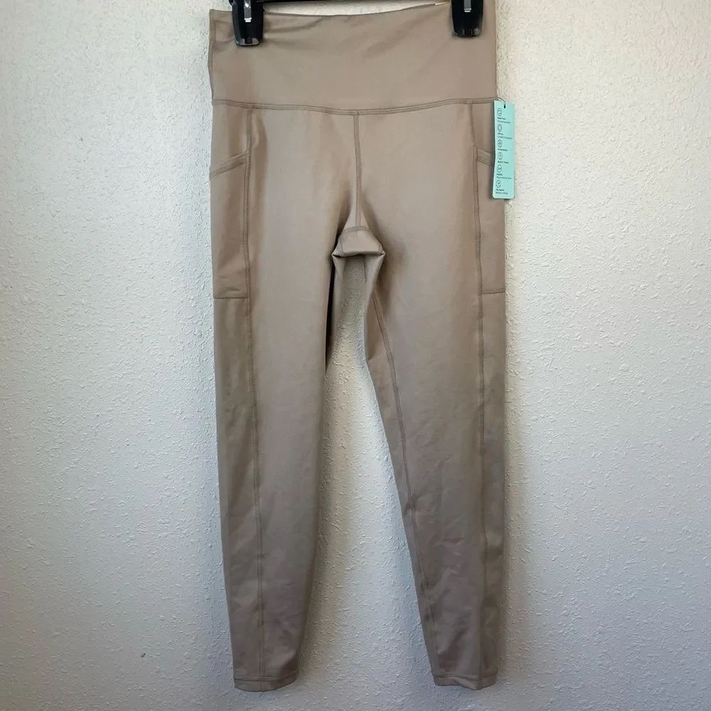 NWT Ideology Tan High Rise Leggings Size S (7/8)